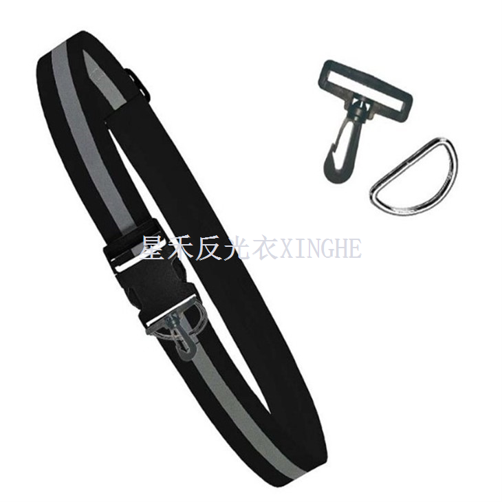 Odblaskowy elastyczny pasek lub szarfa, pas świecący w stylu dziedzictwa wojskowego, regulowany