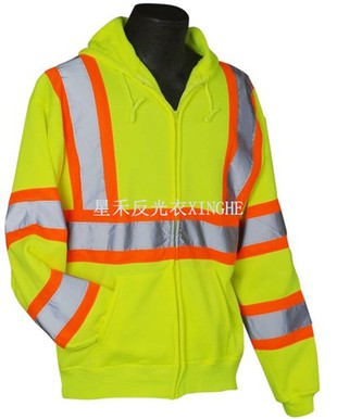 Bluza z kapturem Hi Vis w kontrastowe paski