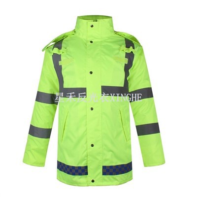 Ochronne odblaskowe płaszcze przeciwdeszczowe